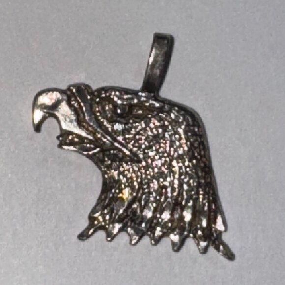 Sterling Silver Eagle Head Pendant - Picture 1 of 14